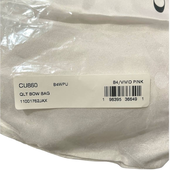 COACH PINK BOW BAG WITH QUILTING - Picture 8 of 8